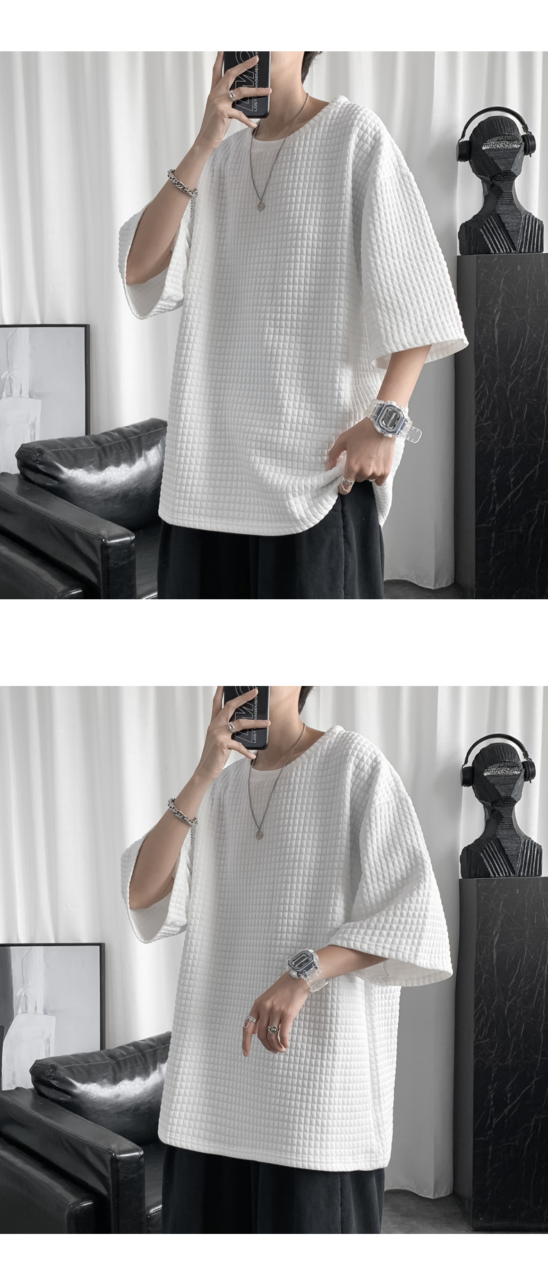 Áo Thun Tay Lỡ Dáng Rộng Phong Cách Hàn Quốc Thời Trang Mùa Hè Với 3 Màu Tùy Chọn Size M-2XL | BigBuy360 - bigbuy360.vn