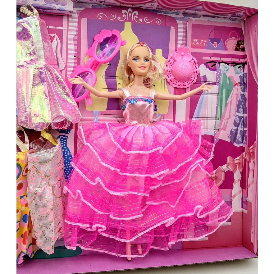 Bộ đồ chơi búp bê xinh đẹp Princess và bộ phụ kiện, váy đầm
