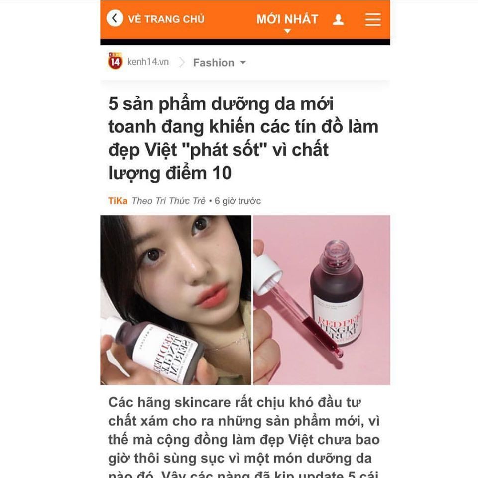 Serum Tẩy Tế Bào Chết Red Peel Tingle Minisize 5ml - 10ml - 20ml - Fullsize 35ml