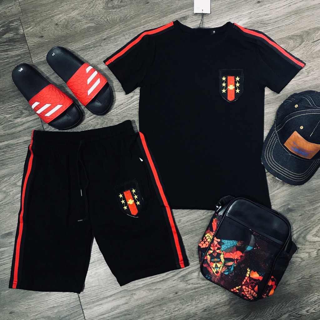 Bộ đồ nam hè chất thun lạnh logo GC | BigBuy360 - bigbuy360.vn