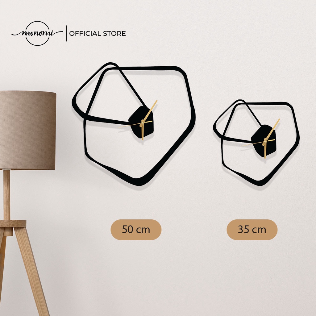 Đồng Hồ CNC Decor Wide Oval Đinh Ba Chân Không Cần Khoan Tường Chịu Được Lực Tối Đa 3Kg THE MONOMI - C034