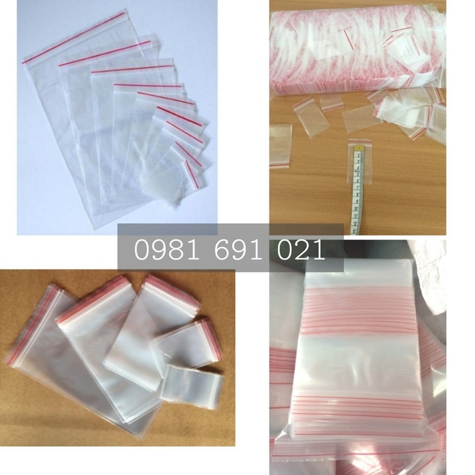 1kg TÚI ZIP ( ZIPPER viền đỏ) - Túi Zipper Hàng dày dặn loại 1