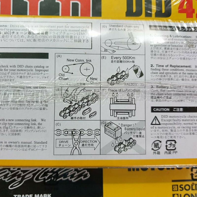 NHÔNG XÍCH XE DREM DID NHẬP KHẨU NHẬT BẢN