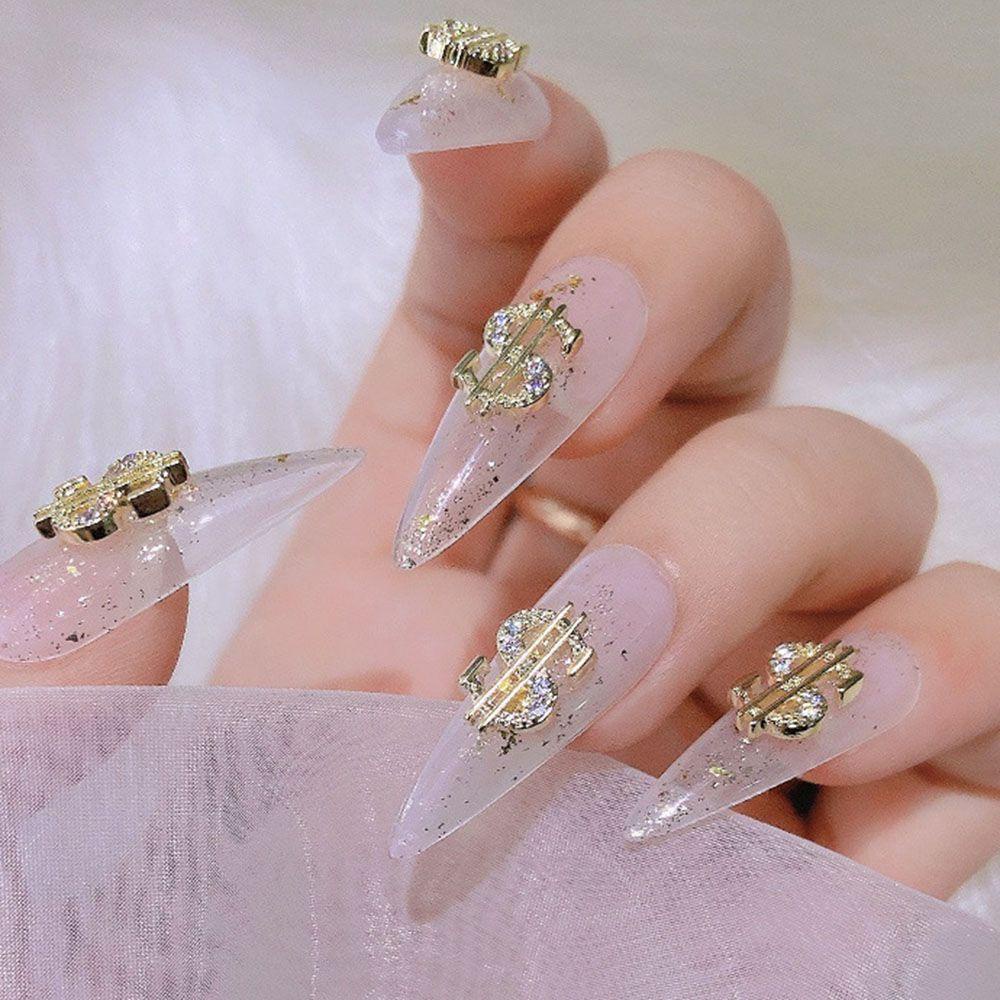 Phụ Kiện Trang Trí Móng Tay Hình Tờ Tiền Đô La Sang Trọng|Hạt Charm Đồng Xu 3D Tự Làm Trang Sức