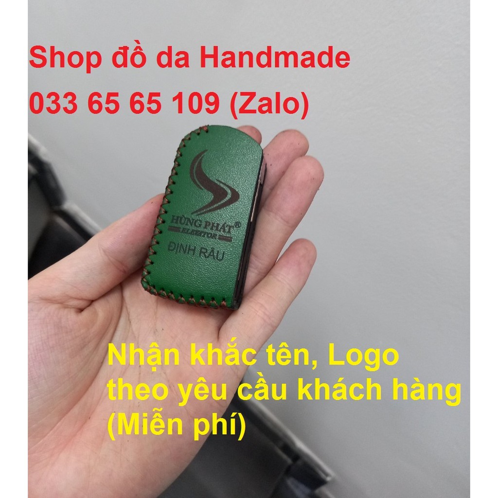 Bao da chìa khóa mazda 3, mazda 3s, mazda 2s bằng da bò, kèm tặng móc khóa, khắc tên miễn phí