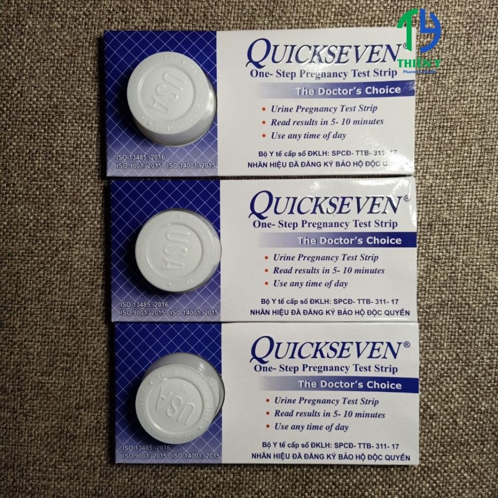 Que Thử Thai Quickseven, Thử Thai Nhanh Tại Nhà, An Toàn, Chính Xác, Đơn Giản, Hộp 1 Que – Thiên Y Pharmacy