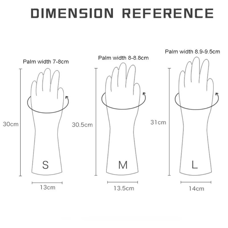 Găng Tay Rửa Chén Bằng Nhựa PVC Chống Thấm Nước Tiện Dụng Cho Nhà Bếp