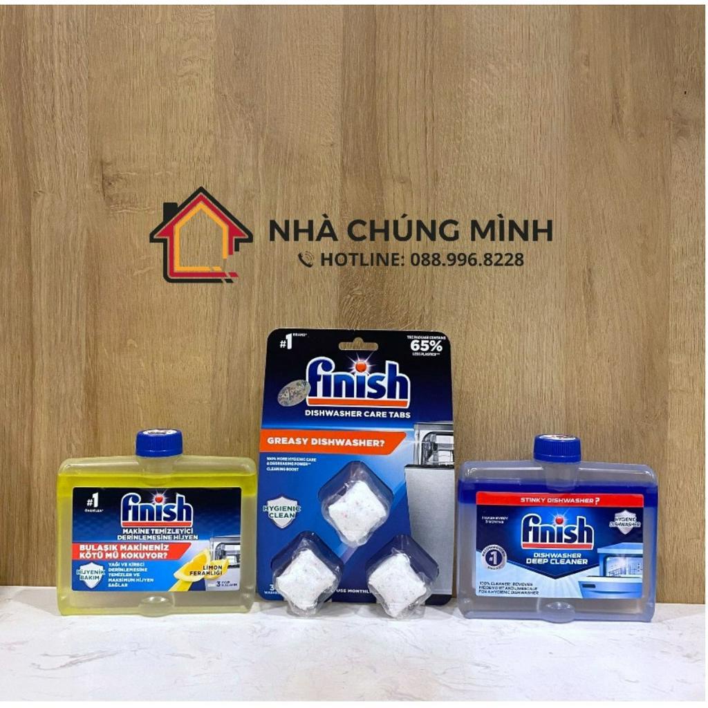 Viên vệ sinh máy rửa chén bát Finish  vỉ 3 viên