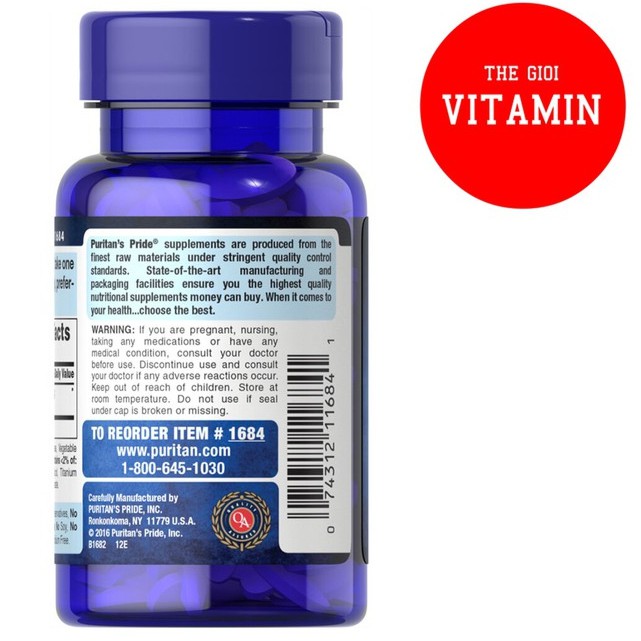 [Puritan's Pride] Viên uống giảm cân L-Carnitine lọ 30 viên nhập khẩu Mỹ | BigBuy360 - bigbuy360.vn