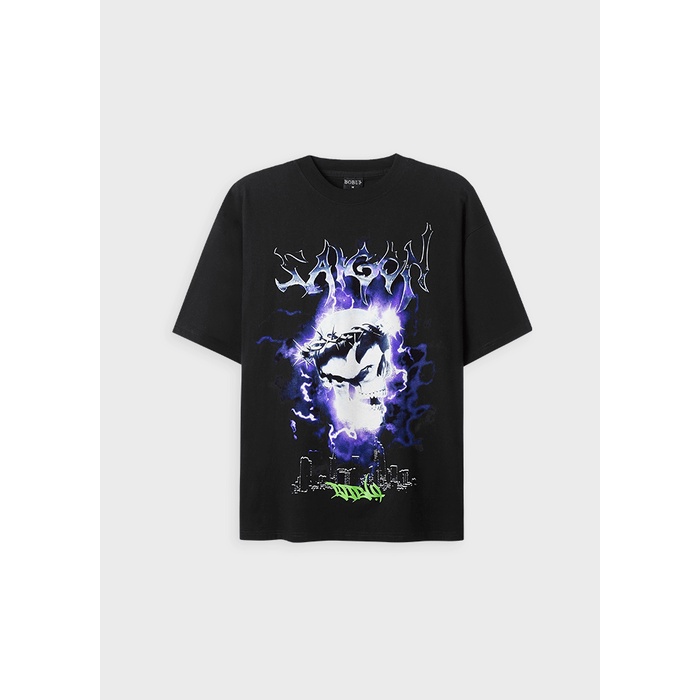 Áo thun BoBui Lightning Skull chuẩn REAL full tag túi