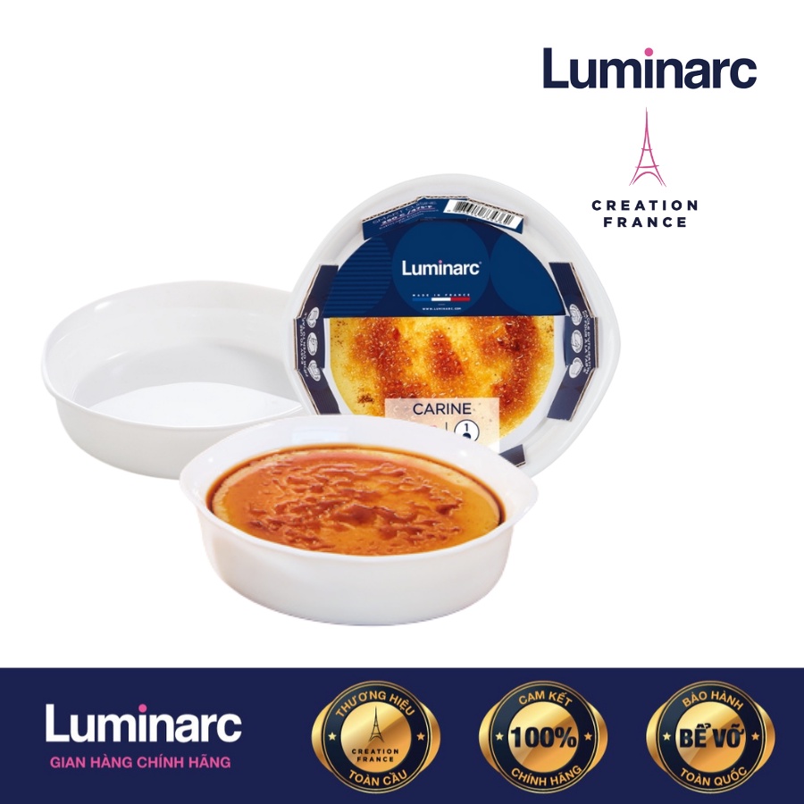 Bộ 3 Khay Nướng Thuỷ Tinh Luminarc Smart Cuisine Tròn 14cm - LUKHP0310