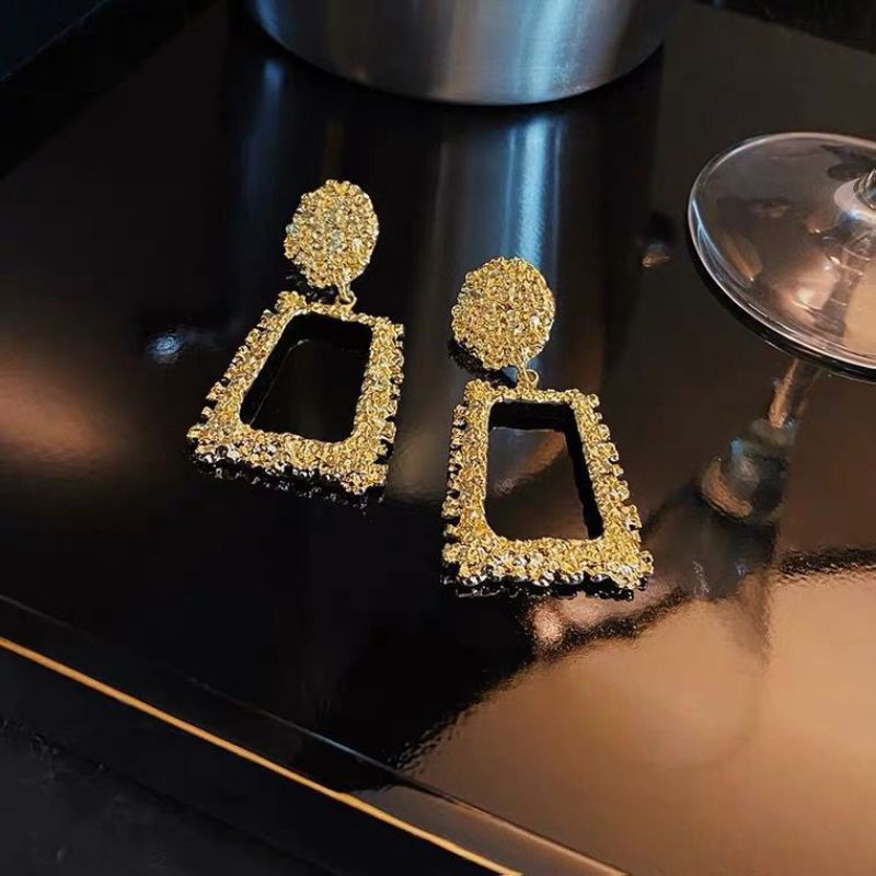 Hoa tai bạc S925 - Khuyên tai chữ nhật cá tính, sang chảnh ZaZa.accessories KT8076