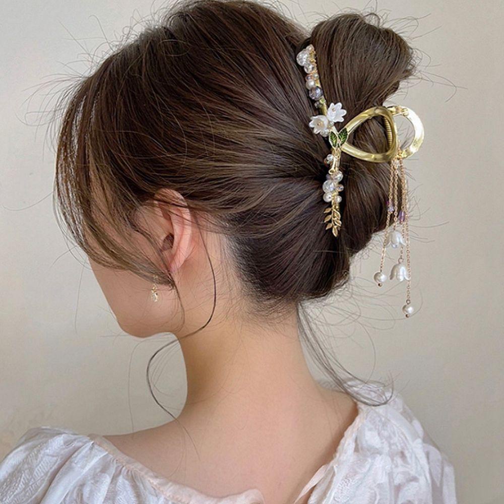 Kẹp Tóc Hình Hoa Phong Lan / Cá Mập / Gấu Trúc Cổ Điển Dễ Thương Cho Bé Gái Back2Li