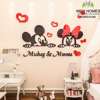 [Mã XUONGMICA giảm 50k đơn 150k]Tranh dán tường mica-MICKEY, trang trí mầm non,khu vui chơi trẻ em,phòng cho bé,hiện đại