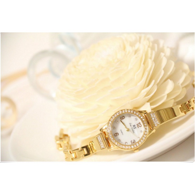 Đồng Hồ Nữ Bee Sister 1351 Viền Đá Chính Hãng (Có clip+ ảnh thật)