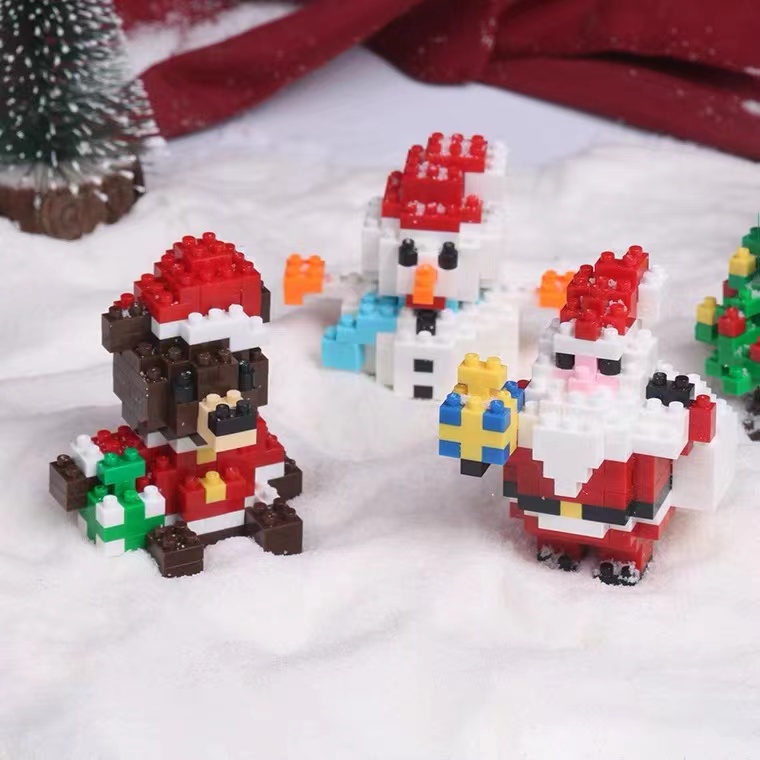 Đồ Chơi Khối Xây Dựng Vi Mô 9049-9055 Trang Trí Giáng Sinh