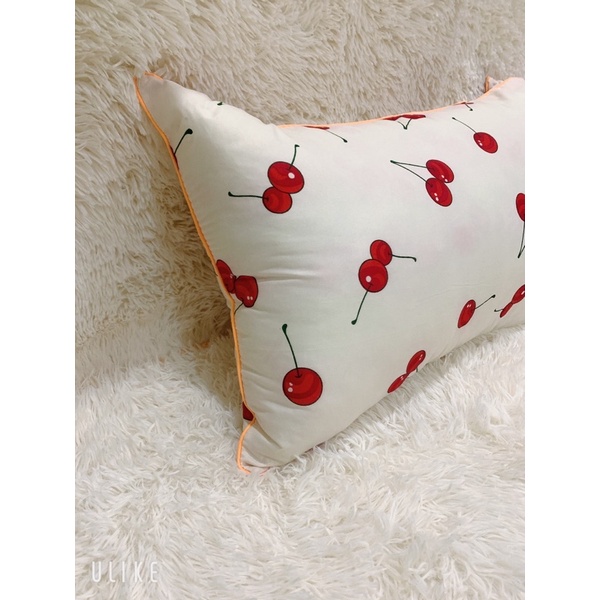 Ruột gối đầu cao cấp kích thước 45-65 mẫu cherry đỏ xinh xắn
