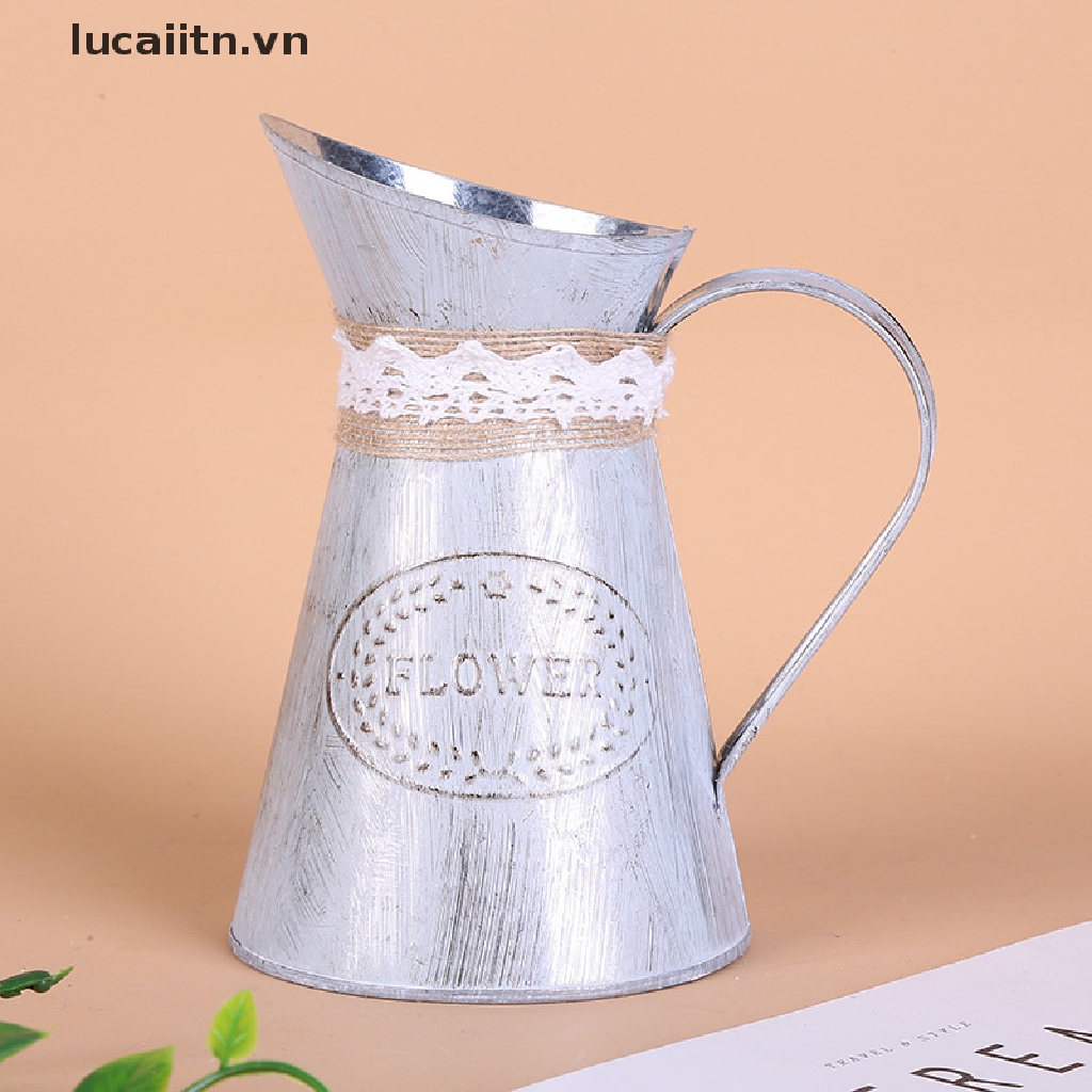 Bình Hoa Bằng Thiếc Phong Cách Vintage Độc Đáo