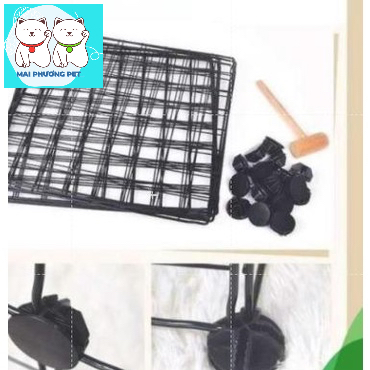 (35x35cm) Miếng ráp quây chó sơn tĩnh điện lưới sắt lắp ráp chuồng chó mèo hoặc ghép kệ để đồ trang trí