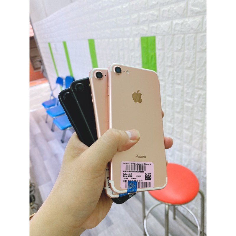 Điện thoại iPhone 7 lock 32gb đủ màu zin áp suất đủ phụ kiện chính hãng