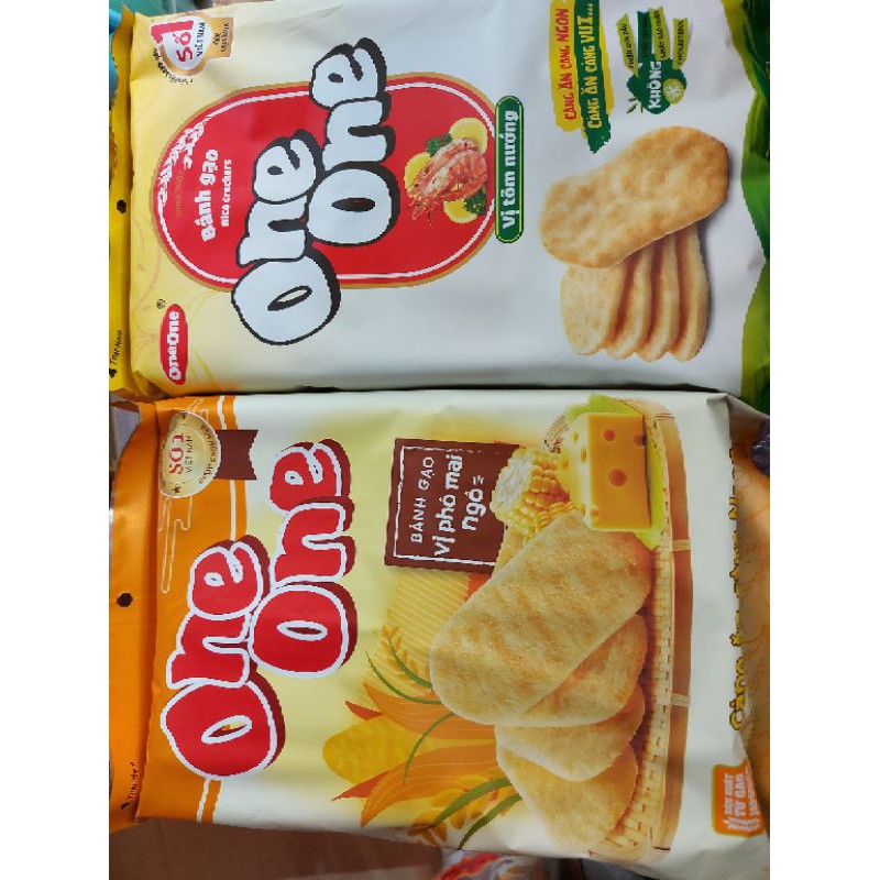 BÁNH GẠO ONE ONE VỊ PHÔ MAI NGÔ 118 G VÀ VỊ TÔM NƯỚNG 150 G