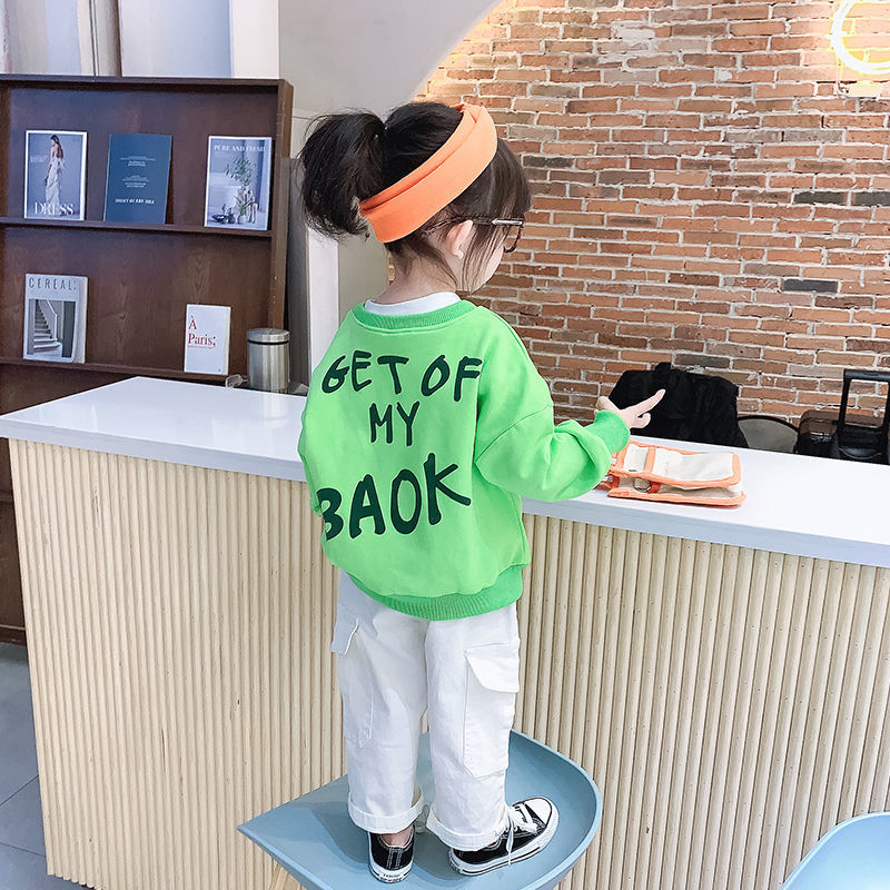 Áo Thun Cotton Tay Dài Họa Tiết Hoạt Hình Cho Bé Gái