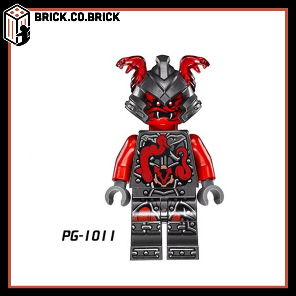 Samurai - Ninjago và quân đoàn Vermillion - Đồ chơi lắp ráp minifigure và non lego nhân vật ninja xà tinh PG8055