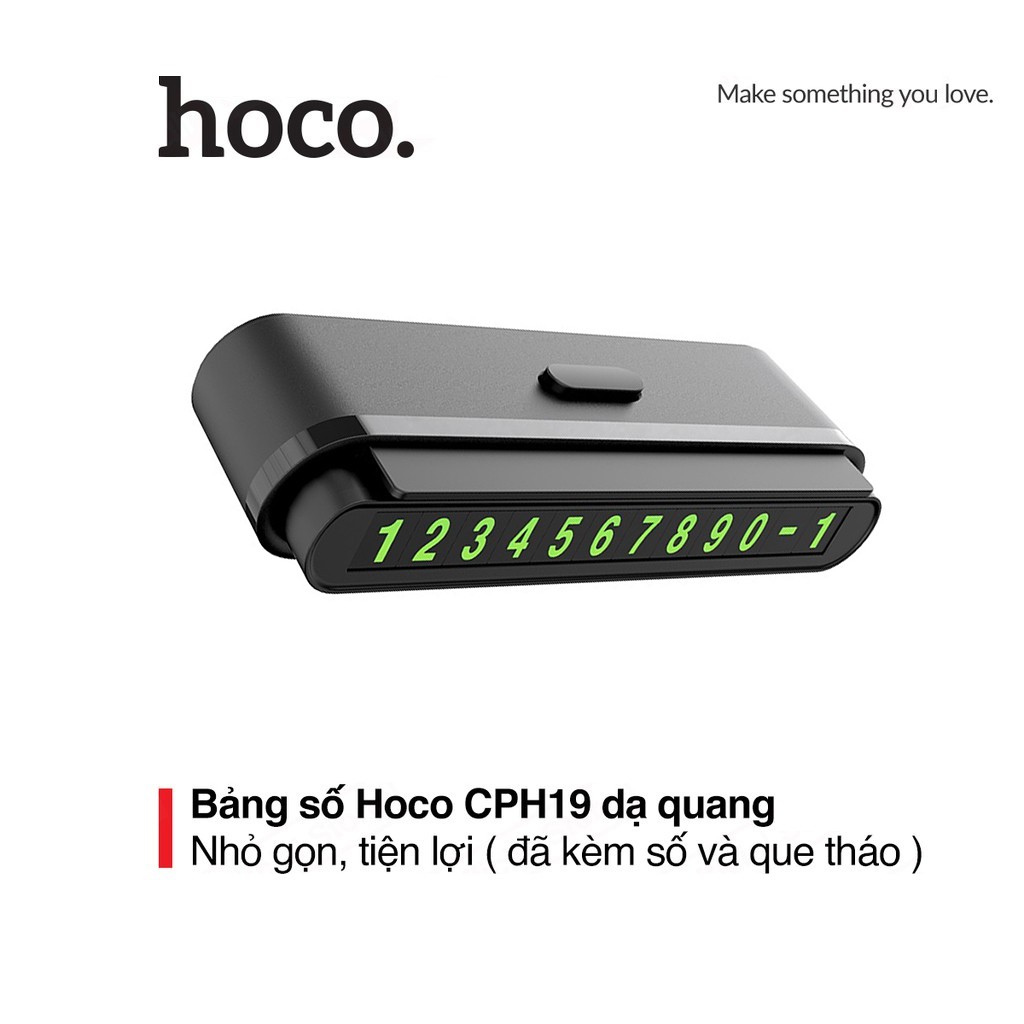 Bảng số dạ quang Hoco CPH19 tiện lợi, thích hợp sử dụng cho xe ô tô