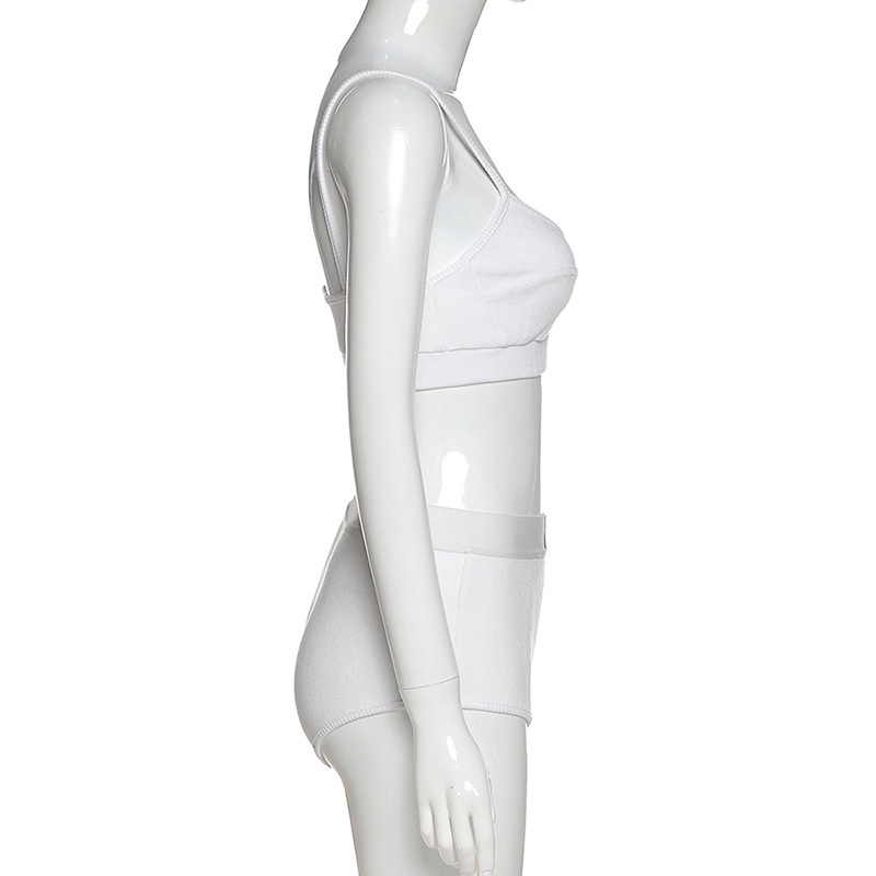 Bộ Áo Croptop Hai Dây Thêu Hình Mặt Trăng + Quần Short Thời Trang Mùa Hè 2020