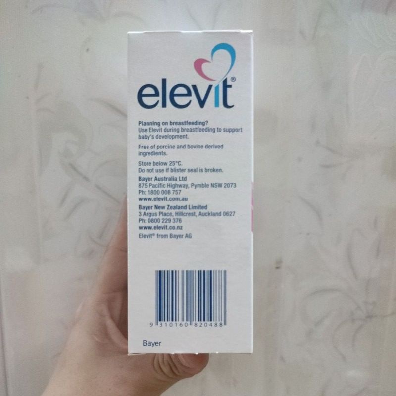 Mẫu mới -Elevit bầu của Úc 100 viên