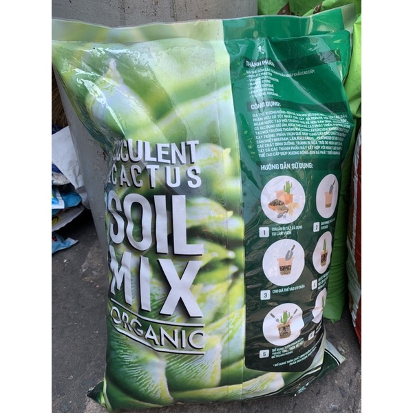 Soil mix 6kg đất trồng xương rồng, sen đá