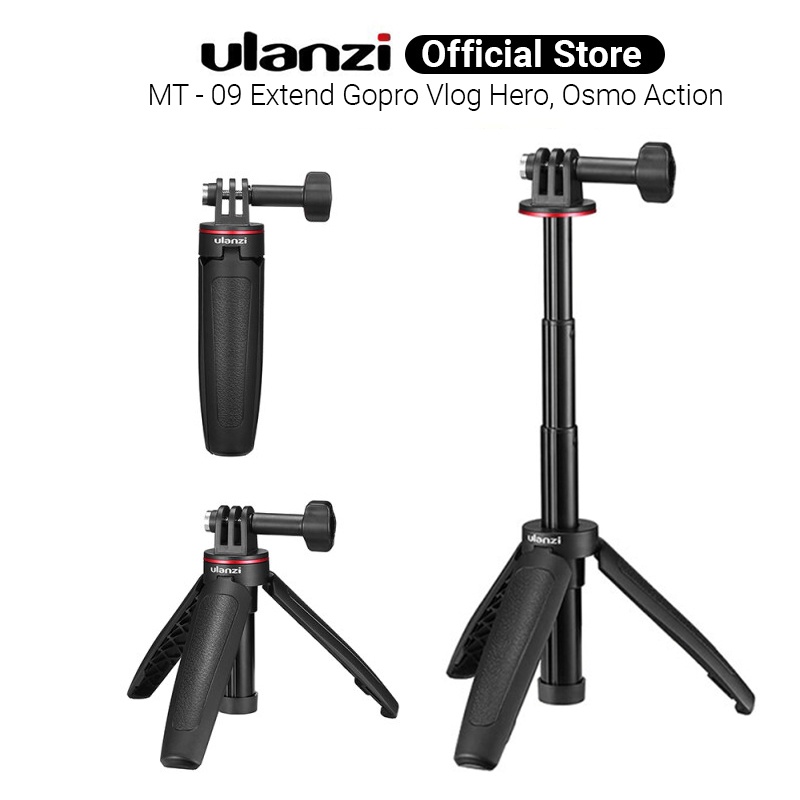 Chân tripod 3 chân để bàn Ulanzi MT-09 - Extend Gopro Vlog Hero 9 8 7 6 5, Osmo Action Camera quay chụp cầm tay