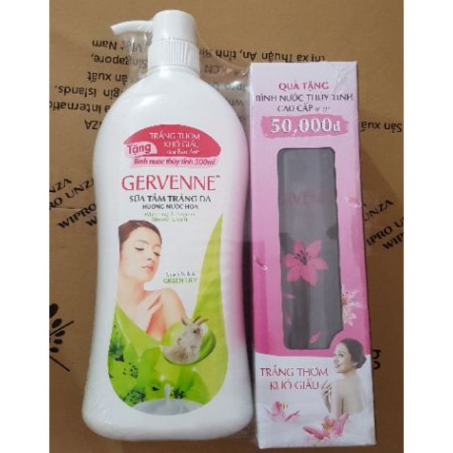 Sữa Tắm Tinh Chất Sữa Dê Gervenne 900 g tặng kèm túi ST 450 g