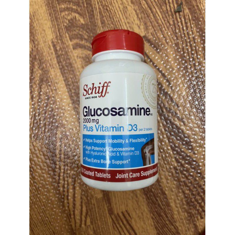 Schiff Glucosamine 2000mg Plus Vitamin D3 150 Viên hỗ trợ Xương Khớp của Mỹ