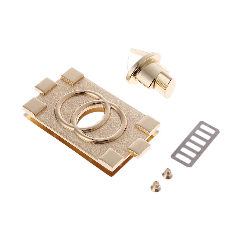 Khóa Vặn Hình Chữ Nhật DIY Bằng Da Dành Cho Túi Xách Da