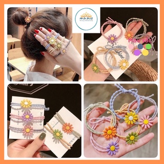 Dây buộc tóc dây cột tóc đính hoa cúc dễ thương