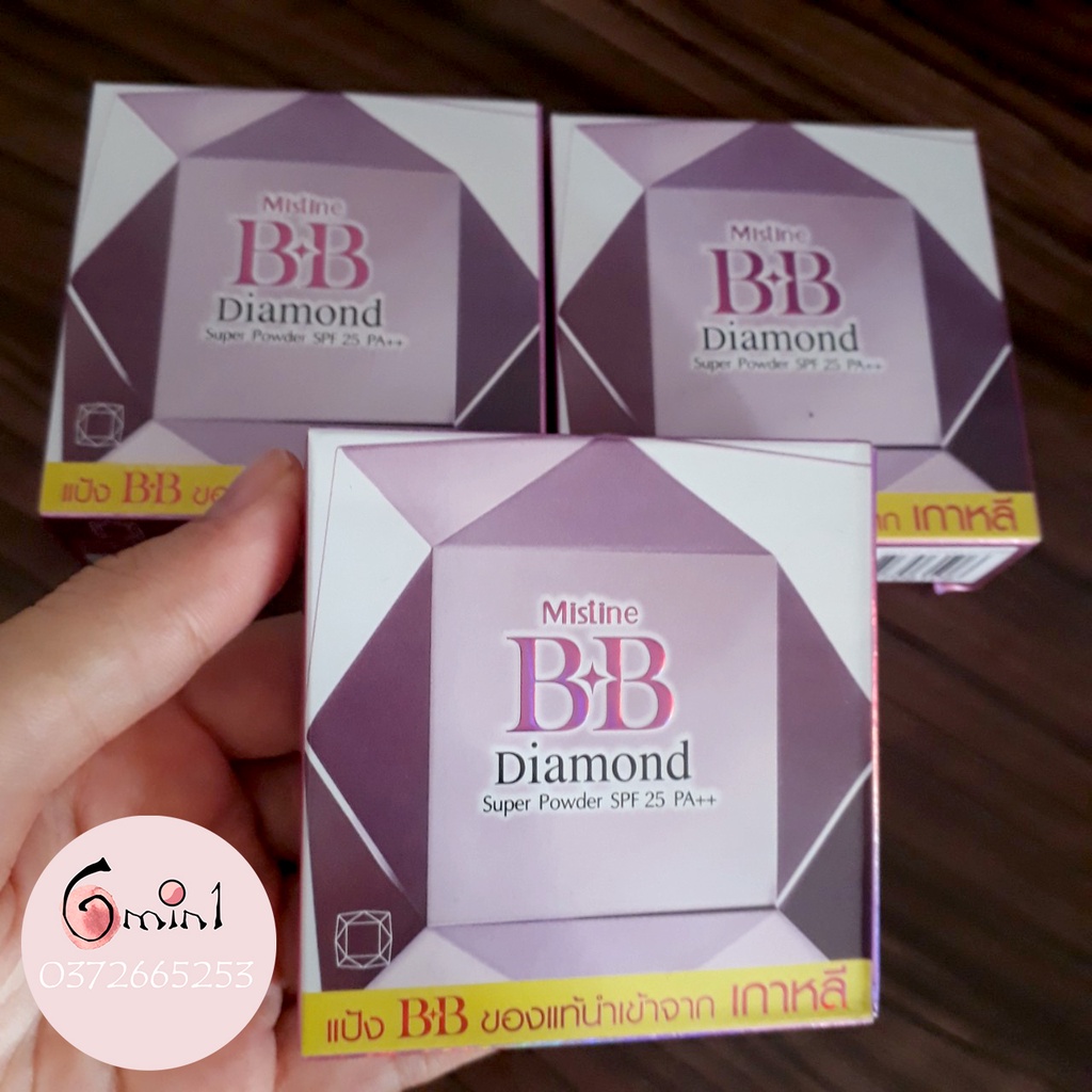 [Thailand] Phấn Phủ Mistine BB Diamond Super Powder SPF 25 PA++