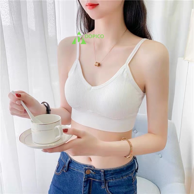 Áo bra nữ 2 dây hở lưng tập gym thể thao, áo lót không gọng khoe bờ vai xinh Dopico A367 | BigBuy360 - bigbuy360.vn