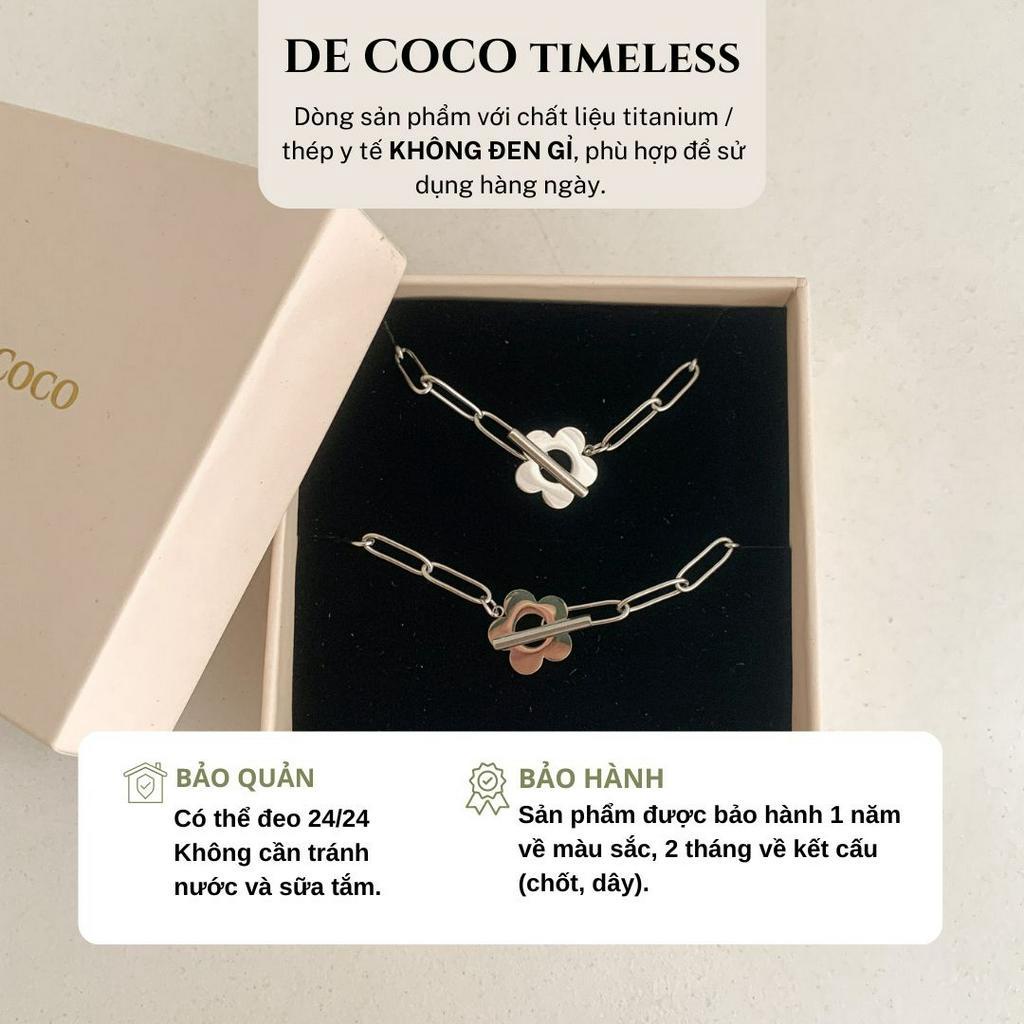 Bộ phụ kiện vòng cổ, vòng tay De Coco Lensy xích hoa