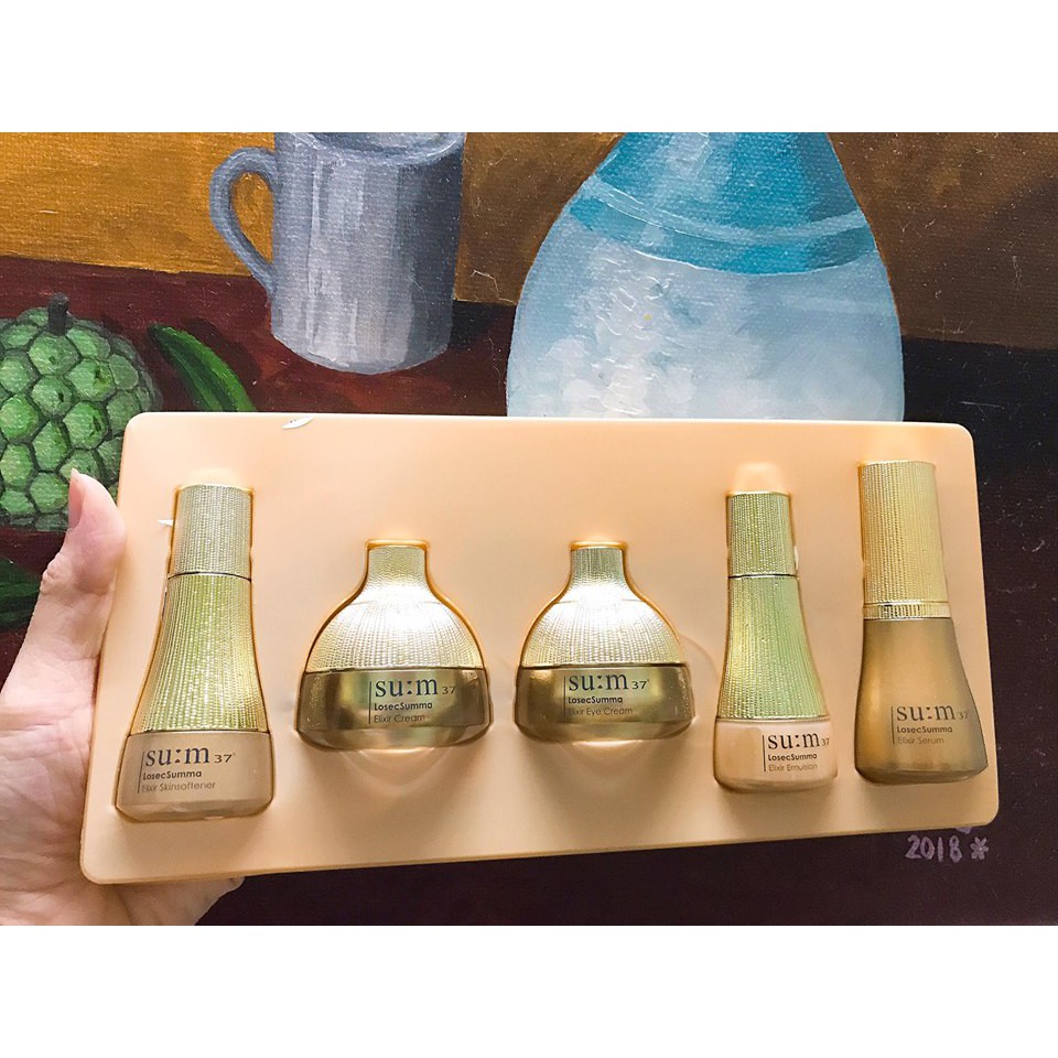Xả hàng bộ mini dưỡng tái sinh da Su:m37 LosecSumma Elixir Gift Set (5 sản phẩm) 69ml/ Mỹ phẩm Ohui công ty chính hãng
