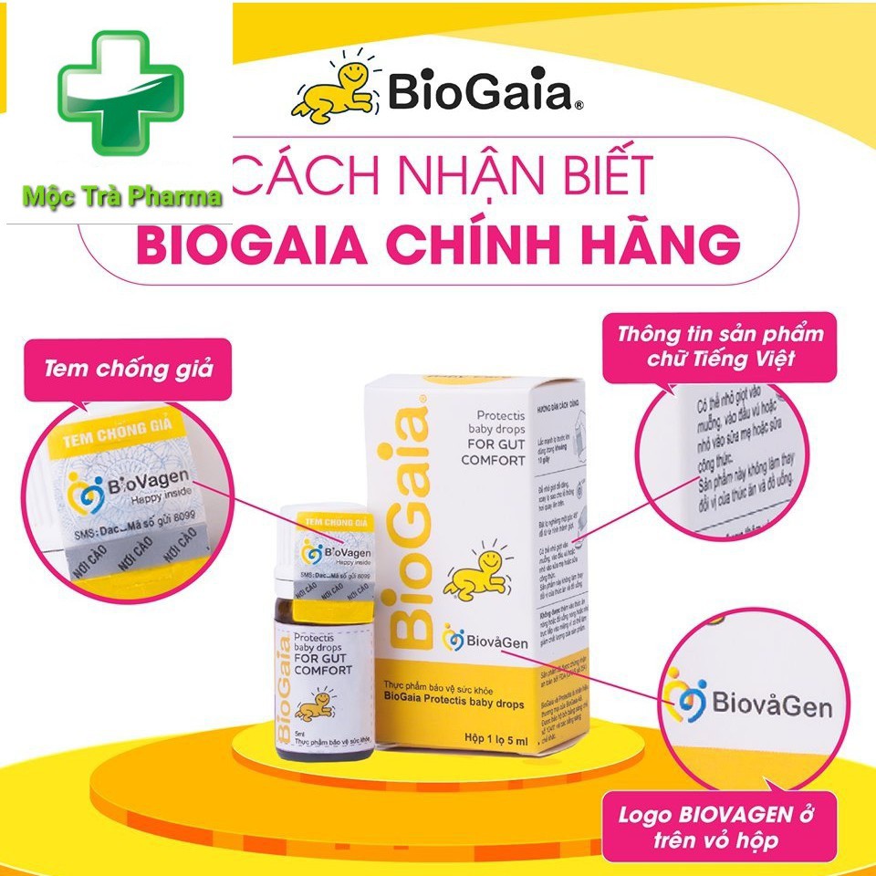 BIOGAIA PROTECTIS BABY DROPS - MEN VI SINH CHO TRẺ SƠ SINH (CHAI 5ML)- Nhập khẩu chính hãng Thụy Điển
