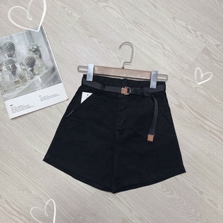 Quần Short Kaki màu đen (Kèm Đai)