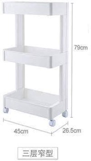 Kệ để đồ 3 tầng có bánh xe