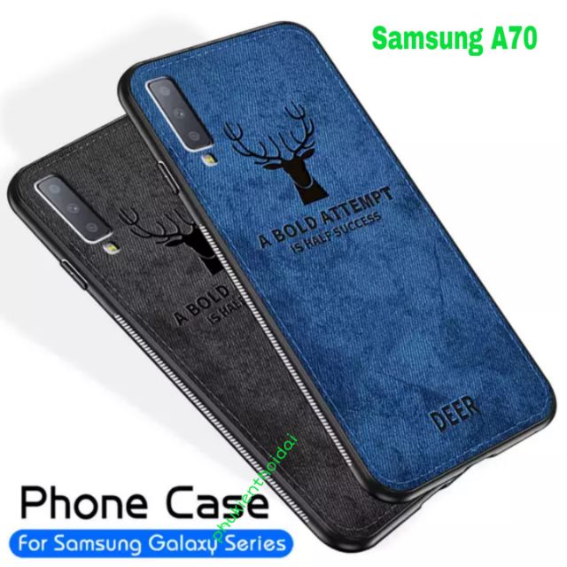Ốp lưng Samsung Galaxy A70 / A72 / A52 5G chống sốc vải hình đầu hươu cao cấp
