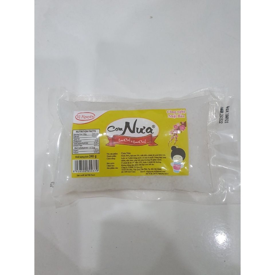 Combo 5 gói Cơm Nưa Vị Nguyên ăn kiêng DAS Keto Gói 240g