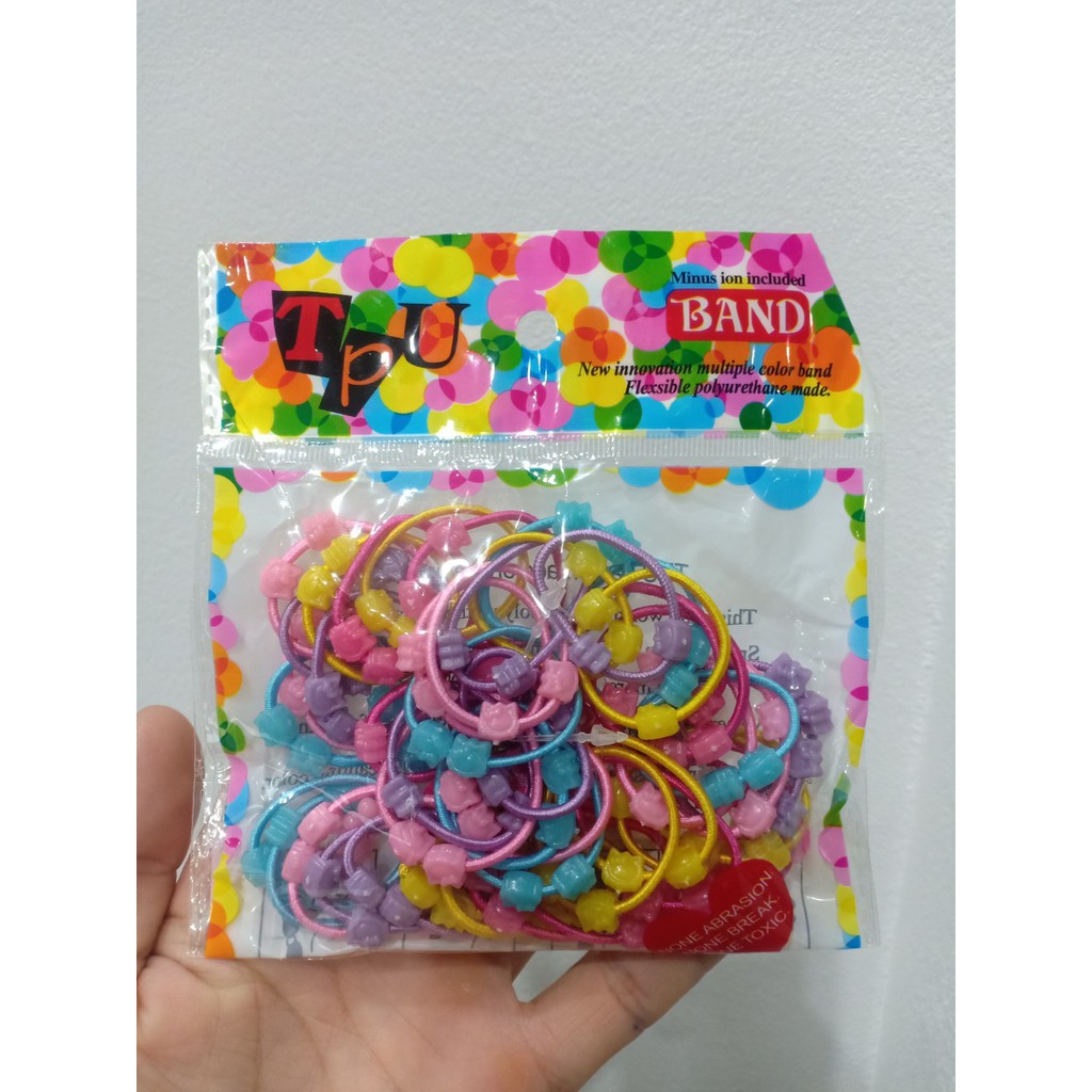 Set 50 Chun Buộc Tóc Bé Gái Nhiều Màu Sắc