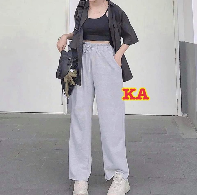 Quần ống rộng trơn K&A | BigBuy360 - bigbuy360.vn