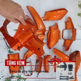 Dàn áo xe HONDA-DREAM màu CAM, chất liệu nhựa ABS FULL phụ kiện