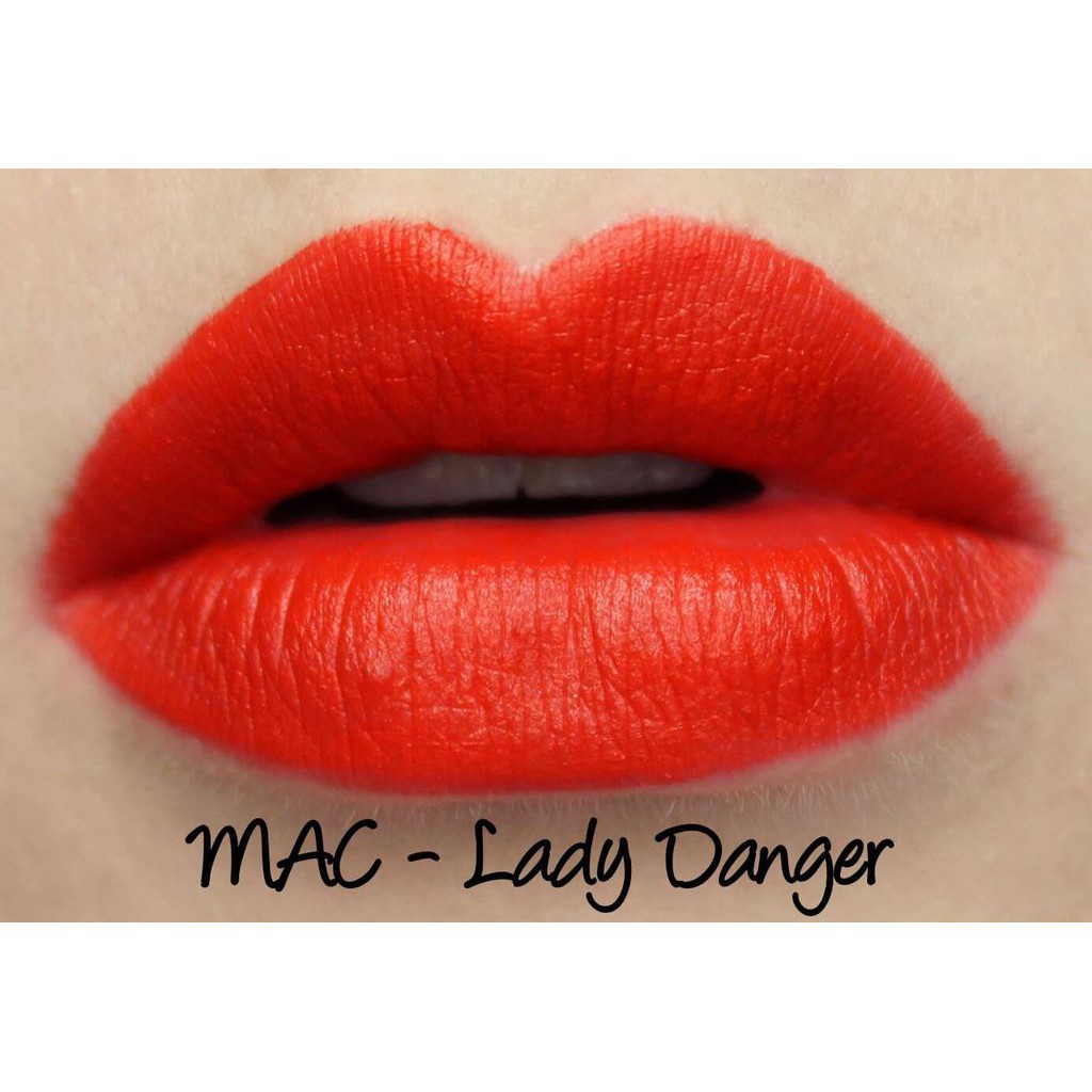 Son MAC Lady Danger 607 Màu Đỏ Cam – Matte