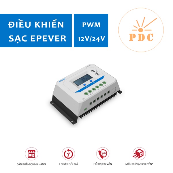 Điều khiển sạc PWM Epever VS1024AU VS2024AU VS3024AU 12V 24V 10A/20A/30A -